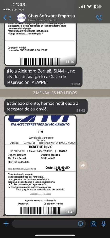 notificaciones whatsapp cbus whaserver