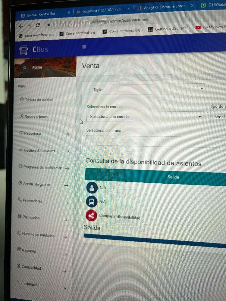 todos los modulos de sistema de venta de boletos